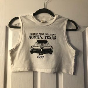 Graphic Cropped Muscle Tank